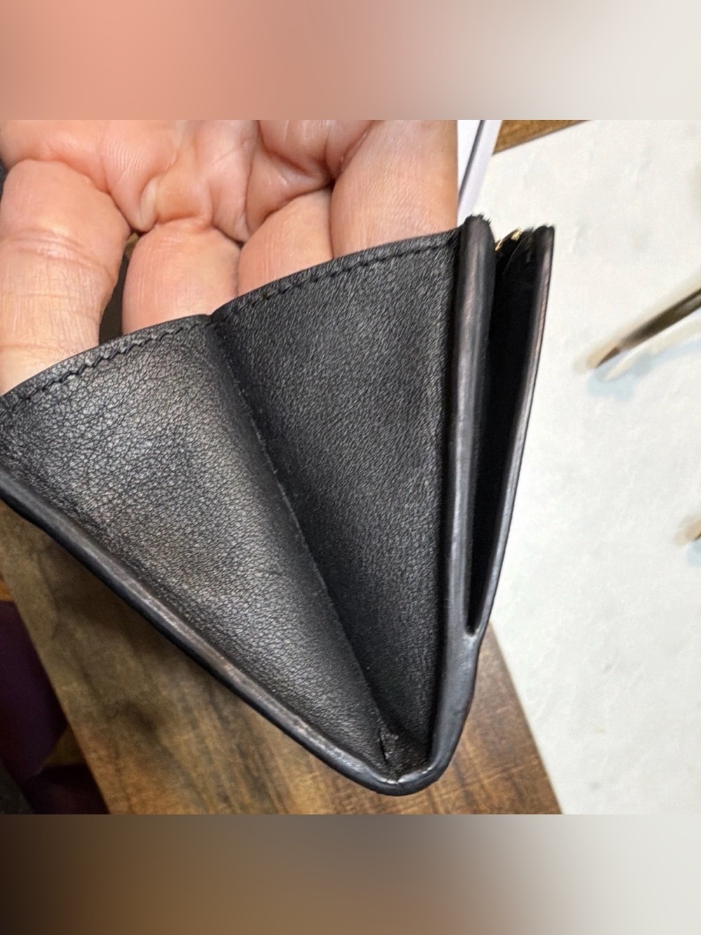 Saint Laurent YSL Black Leather Vintage Wallet / COA - Picture 8 of 14